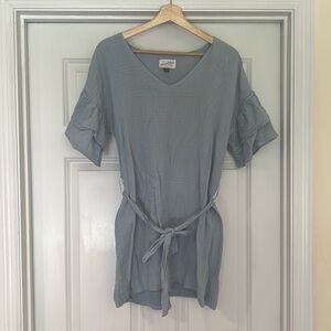 Universal Thread Blue Ruffle-Sleeve Dress